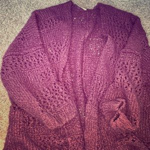 Free People M/L purple cardigan